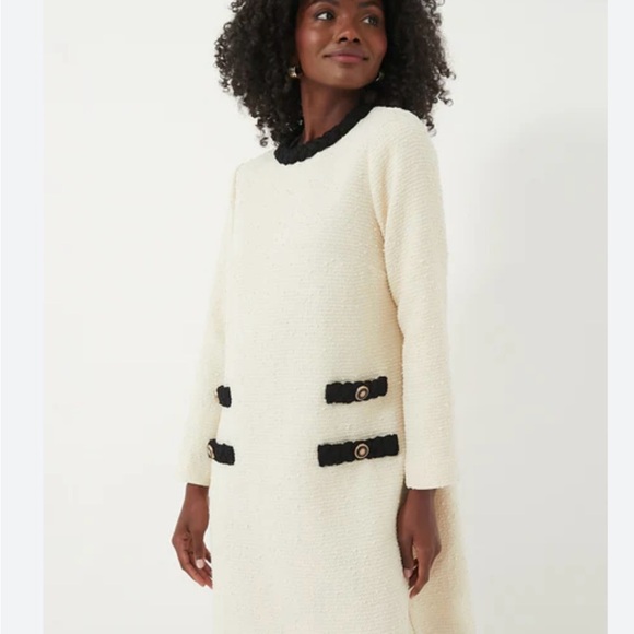 Tuckernuck Cream Sheath Dress with Peter Pan Collar - Picture 4 of 16